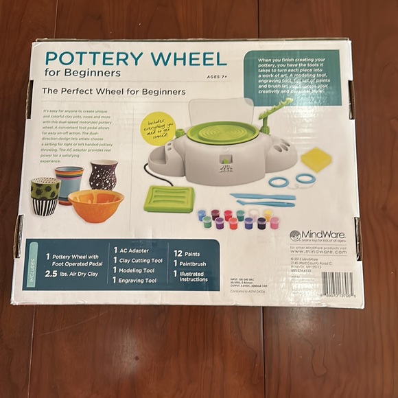 MindWare Pottery Wheel & Air-Dry Clay Pottery Kit – Pottery Wheel for Beginners - Picture 2 of 10